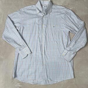 Lacoste Plaid‎ Button Down Shirt Long Sleeve Mens Size 40